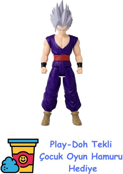 Bandaı 30 cm Dragon Ball Sınır Tanımaz Serisi Figürleri, Son Gohan Beast + Play-Doh Oyun Hamuru