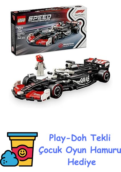 Speed Champions Moneygram Haas F1 Team Vf-24 Yarış Arabası 77250 – 10 Yaş ve Üzeri Kız ve Erkek Çocukları ile Motorseverler Için Sürücü Minifigür Içeren Yapım ve + Play-Doh Oyun Hamuru