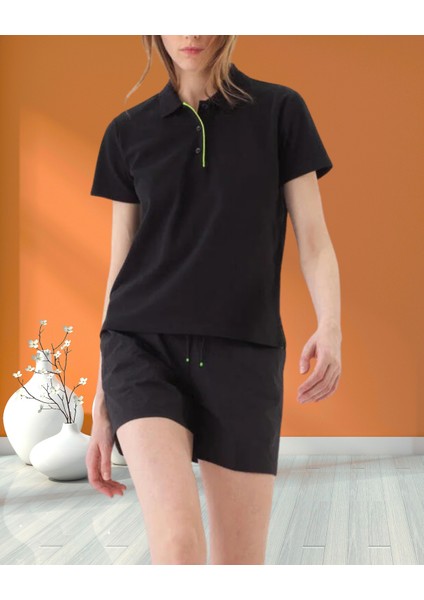 xint Kadın Regular Fit Pamuklu Basic Polo Yaka Tişört