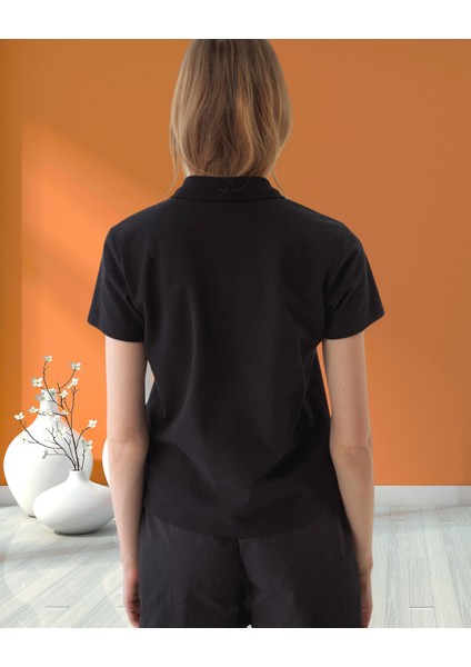 xint Kadın Regular Fit Pamuklu Basic Polo Yaka Tişört modelleri