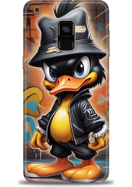 Samsung Galaxy A8 2018 Hd Baskılı Kılıf + Seramik Tam Kaplayan Ekran Koruyucu 256