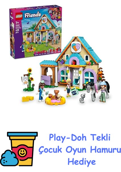 Friends At ve Evcil Hayvan Veteriner Kliniği 42651-7 Yaş ve Üzeri Kız ve Erkek Çocuklar Için Mini Bebek, At ve Köpek Figürü Içeren Yaratıcı Oyuncak Yapım Seti, Do + Play-Doh Oyun Hamuru