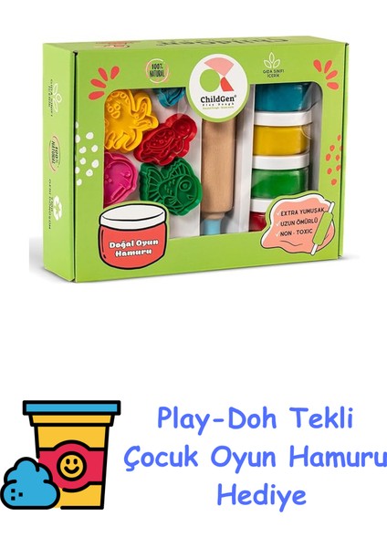 Doğal Oyun Hamurları Premıum Kutu Set - Deniz Canlıları + Play-Doh Oyun Hamuru