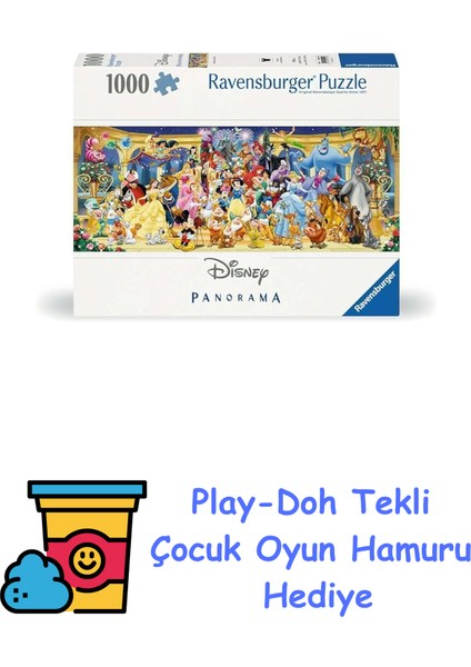 1000 Parçalı Puzzle Wd Fotoğraf, Yapboz + Play-Doh Oyun Hamuru