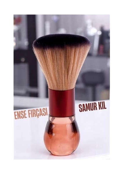 Bfs Samur Berber Ense Fırçası Saç Temizleme Fırçası - Berber Temizlik Fırçası- Kuaför Berber Malzemesi