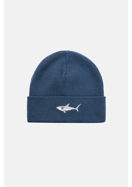 Büyük Beyaz Köpekbalığı Triko Örgü Bere - Lacivert