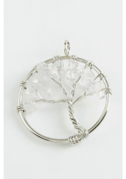 Techmrt Kuvars Doğaltaş Kolye Ucu-Şeffaf fiyatları