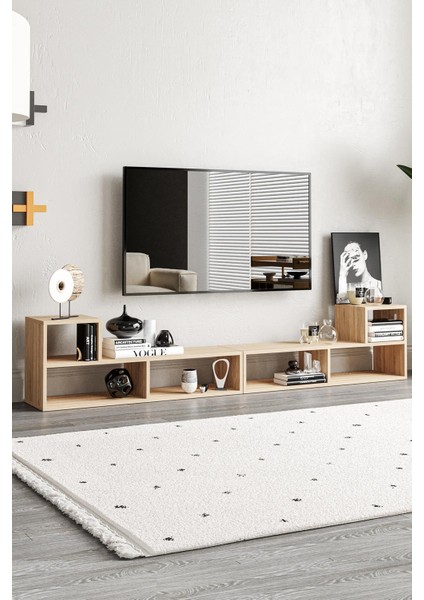 Bucak Çok Amaçlı Kitaplık Tv Ünitesi Meşe