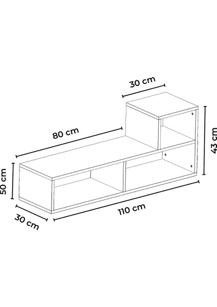 Bucak Çok Amaçlı Kitaplık Tv Ünitesi Meşe fırsatları