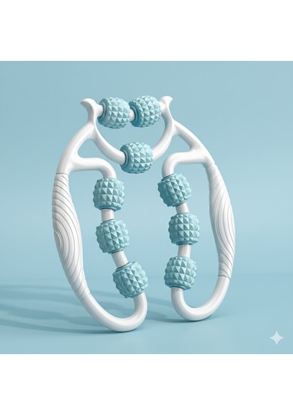 Kas Gevşetici Masaj Aleti Lenf Selülit 9 Tekerlekli Esnek Ayarlanabilir Bacak Kol Boyun