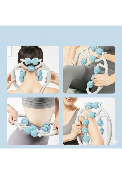 Kas Gevşetici Masaj Aleti Lenf Selülit 9 Tekerlekli Esnek Ayarlanabilir Bacak Kol Boyun modelleri