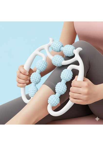 Kas Gevşetici Masaj Aleti Lenf Selülit 9 Tekerlekli Esnek Ayarlanabilir Bacak Kol Boyun fırsatları