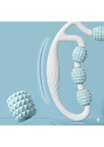 Kas Gevşetici Masaj Aleti Lenf Selülit 9 Tekerlekli Esnek Ayarlanabilir Bacak Kol Boyun