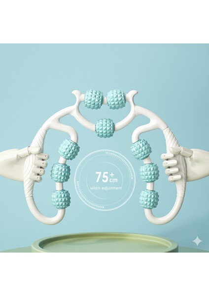 Kas Gevşetici Masaj Aleti Lenf Selülit 9 Tekerlekli Esnek Ayarlanabilir Bacak Kol Boyun