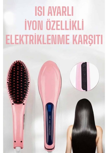 Techmrt Fön Etkili Saç Düzleştirici Tarak Yıpranma Karşıtı Döner Kablo Isı Ayarlı fiyatları