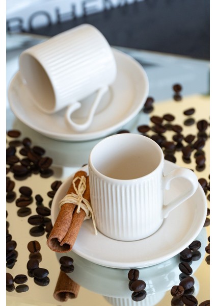 Bulut 4 Parça 2 Kişilik Porselen Kahve Fincan Takımı fırsatları