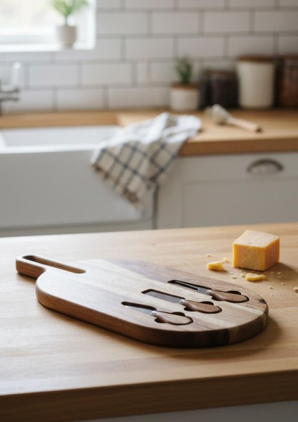 Akasya Peynir Tabağı - Peynir Sunumluk Seti- 4 Parça fırsatları