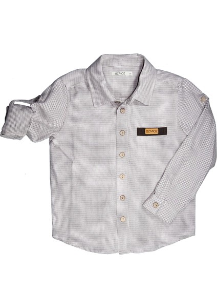 Pamuklu Pötikare Baharlık Erkek Çocuk Sportif Gömlek Açık Kahve fiyatları