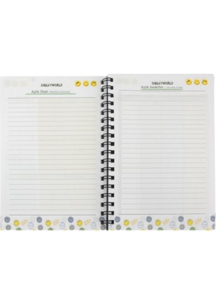 Smiley 17X24 Spiralli Haftalık, Aylık, Yıllık 100 Yaprak modelleri