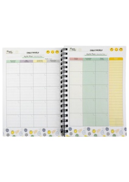 Smiley 17X24 Spiralli Haftalık, Aylık, Yıllık 100 Yaprak indirimleri