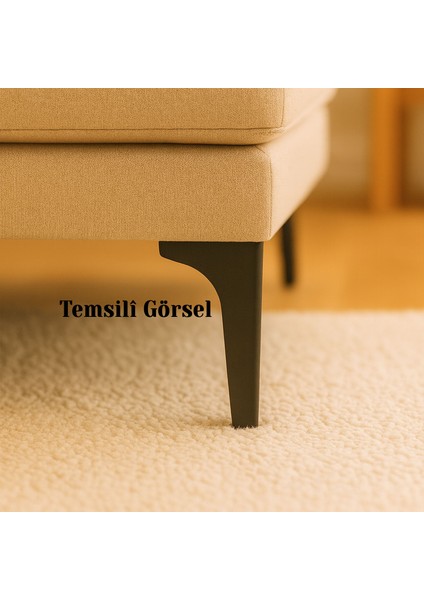 Mobilya Ayağı Dayanıklı Modern Tasarım Koltuk Sehpa Masa Tv Ünitesi Uyumlu 17 cm Siyah Metal fiyatları