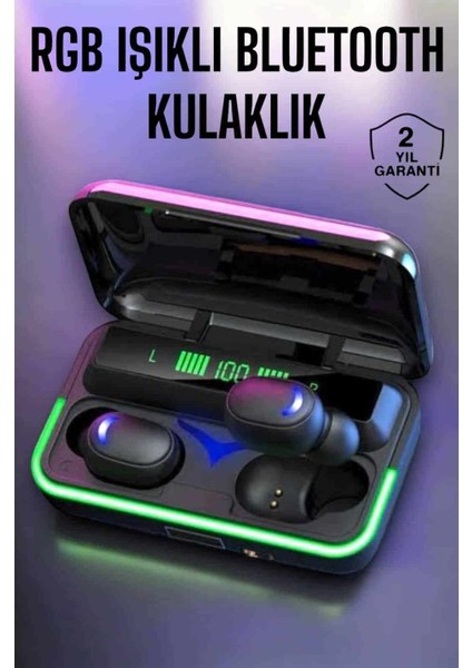 E10 Bt Rgb Işıklı 5.1 Kablosuz Bluetooth Kulaklık + Powerbank Şarj Kutusu – Android & Ios Uyumlu