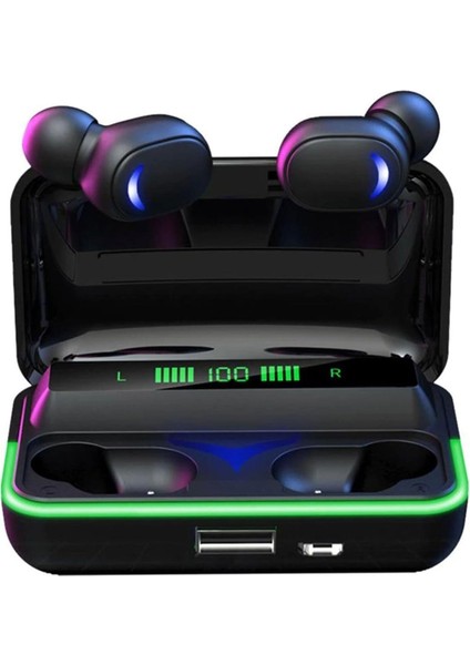 E10 Bt Rgb Işıklı 5.1 Kablosuz Bluetooth Kulaklık + Powerbank Şarj Kutusu – Android & Ios Uyumlu