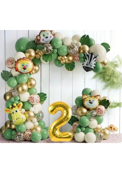 Lüx Safari Doğum Günü Konsepti - Yaş Günü Doğum Günü Kutlama Partisi Seti