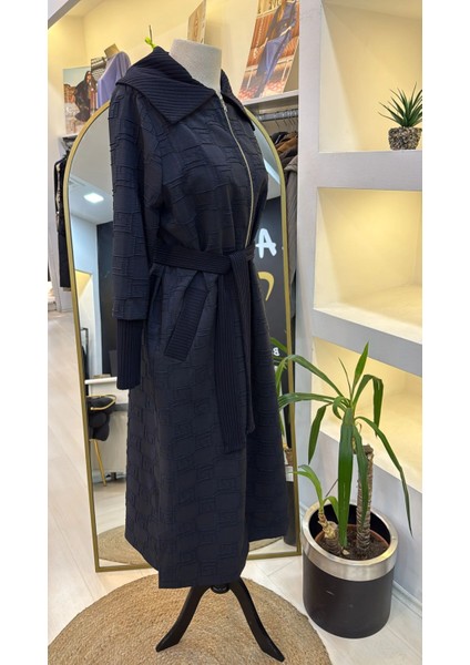 6004 Kolları Ribana Kap-Lacivert modelleri