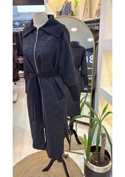 6004 Kolları Ribana Kap-Lacivert indirimleri