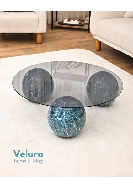 Modern Orta Sehpa & Küre Sehpa & Top Sehpa & Füme Yuvarlak Cam & Ocean fiyatları