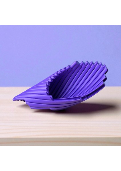 Spiral Kinetik Stres Oyuncağı – Dönebilen Form Değiştiren Masa Üstü Obje | Kabuk Factory Tasarımı