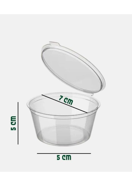 50 Adet 120 cc Kapaklı, Sızdırmaz Sos Kabı,et Suyu Kabı,tavuk Suyu Kabı,buzluk, Saklama Kabı fırsatları