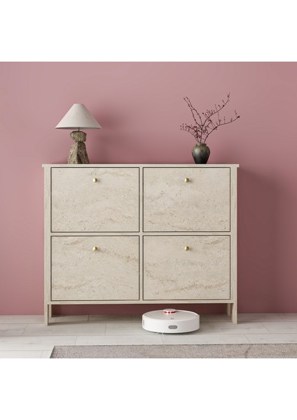 Palermo Ayakkabılık Çok Amaçlı Dolap Dresuar Traverten fiyatları