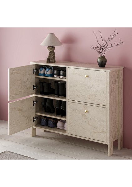 Palermo Ayakkabılık Çok Amaçlı Dolap Dresuar Traverten fırsatları