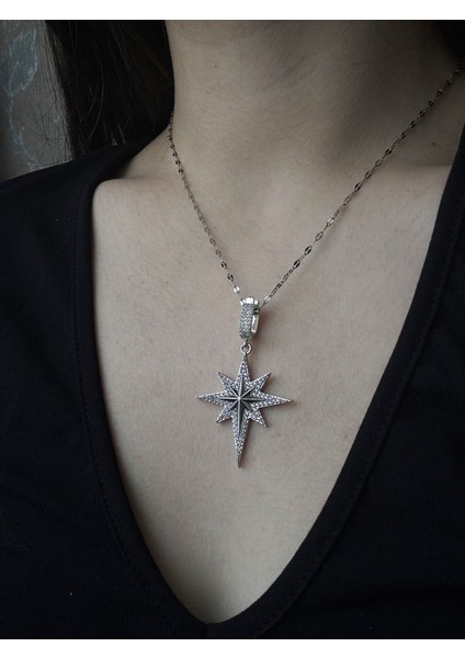 Gümüş Rengi Sirius Kutup Yıldızı Kolye fırsatları