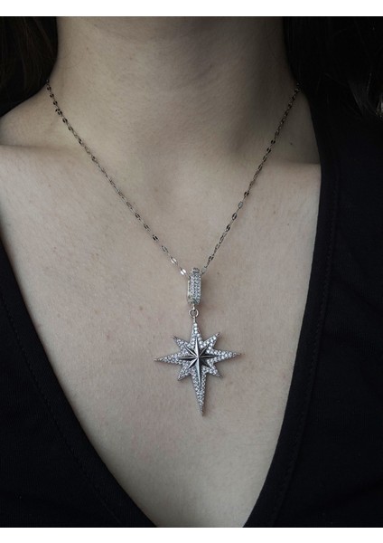 Gümüş Rengi Sirius Kutup Yıldızı Kolye indirimleri