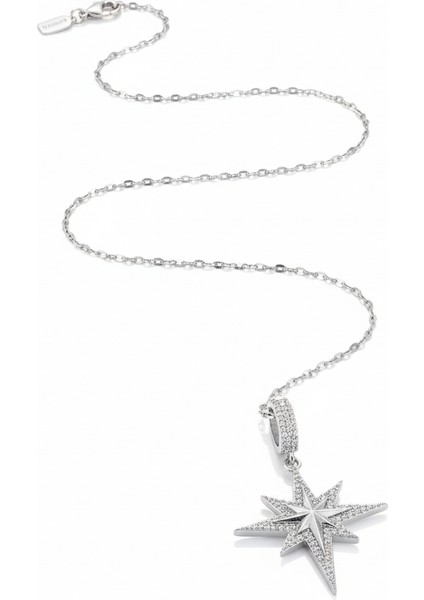 Gümüş Rengi Sirius Kutup Yıldızı Kolye