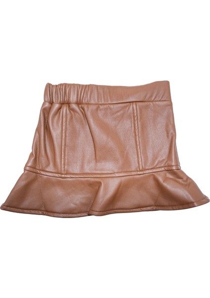 Içi Kadife Kaplı Suni Deri Kışlık Kız Çocuk Etek fırsatları