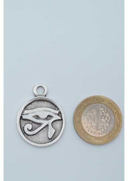 Ra'nın Gözü Madalyon Gümüş Kaplama Deri Ip Kolye fırsatları