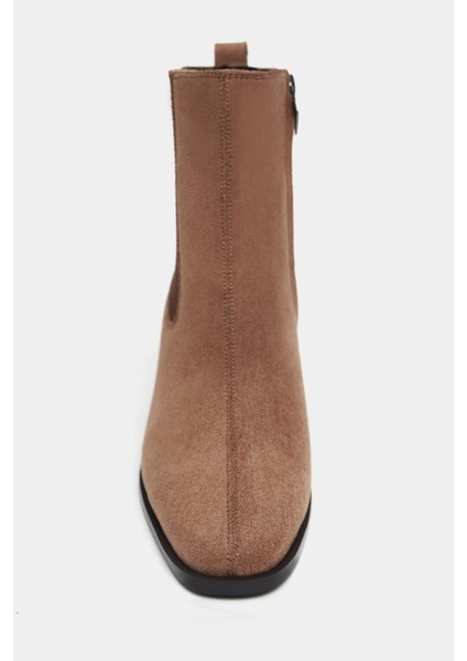 Sirius Taba Süet Lastik Detay Kadın Topuklu Bot fırsatları