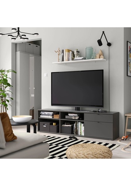 Vıhals Tv Sehpası Koyu Gri 176 x 37 x 50 cm modelleri