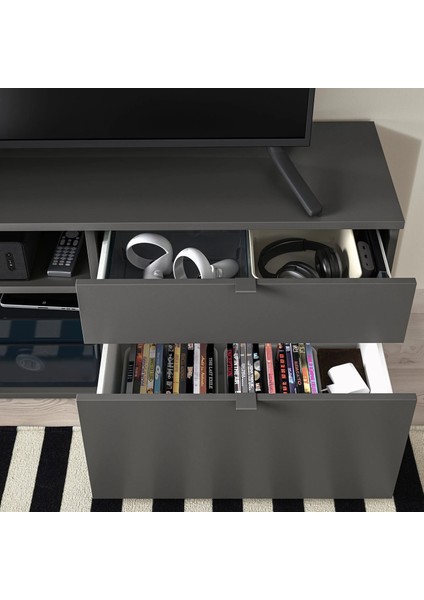 Vıhals Tv Sehpası Koyu Gri 176 x 37 x 50 cm fırsatları