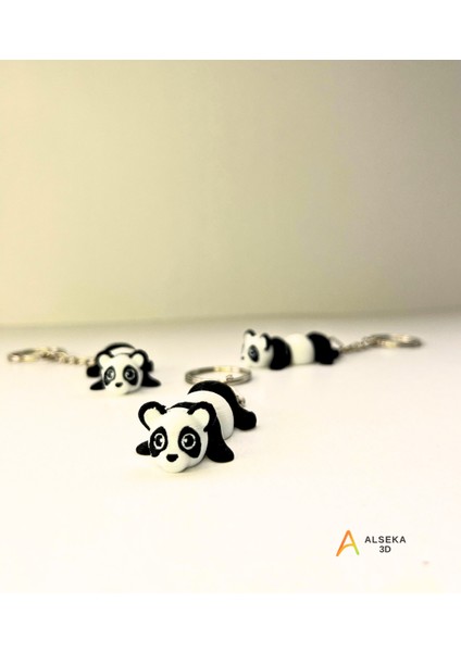 - 3D Baskı Panda Figürlü Anahtarlık