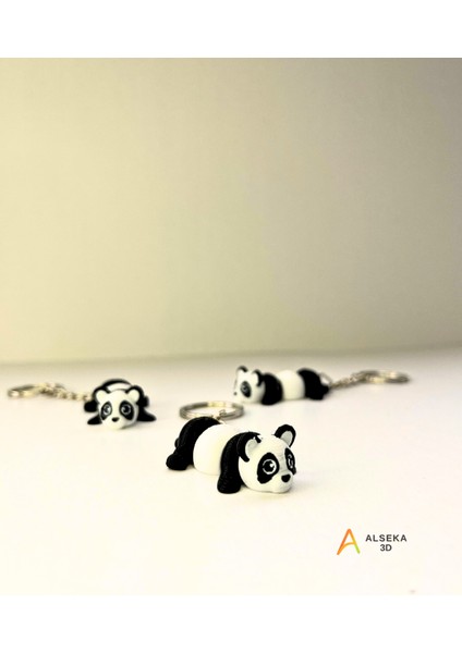 - 3D Baskı Panda Figürlü Anahtarlık modelleri