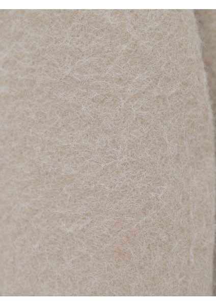 Alpaco Çift Cepli Önü Düğmeli Astarlı Buklet Kaban -Bej -Collectıon fiyatları