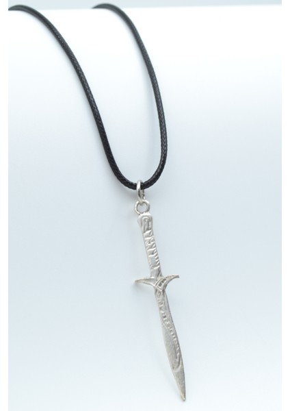 The Legend Of Zelda Kılıç Gümüş Kaplama Deri Ip Kolye