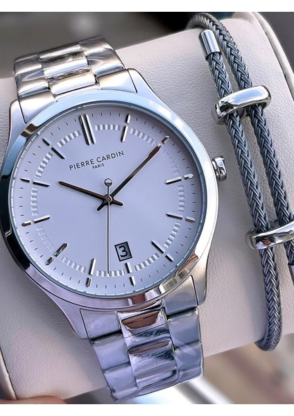 Italyan Tasarım Bileklik Hediyeli Çelik Kasa ve Kordon 3 Atm Erkek Kol Saati PC.0302.3