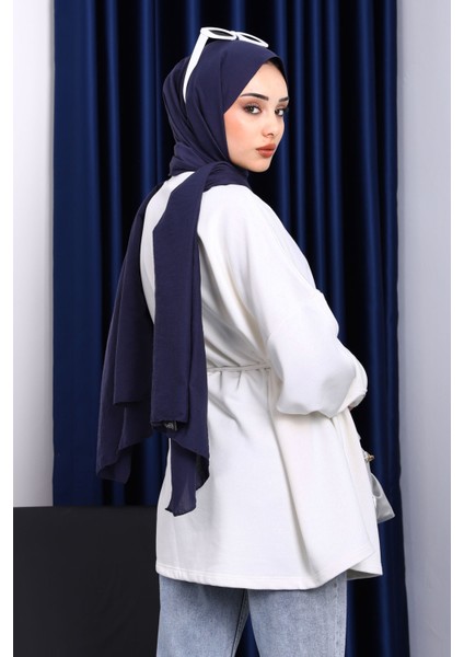 Ekru Düğme Detaylı Oversize Sweatshirt modelleri