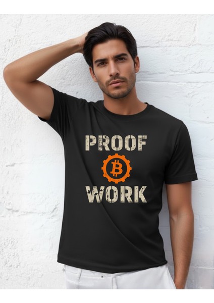 Devısso Traders Proof B Work - Bitcoin - Trader, Borsaci Erkek Siyah T-Shirt